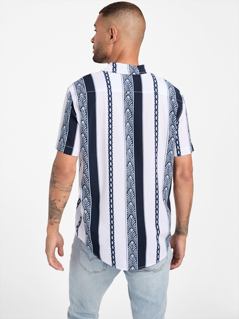 トップス Striped Denim Shirt STRIPED DENIM SHIRT - Blue | ZARA United States