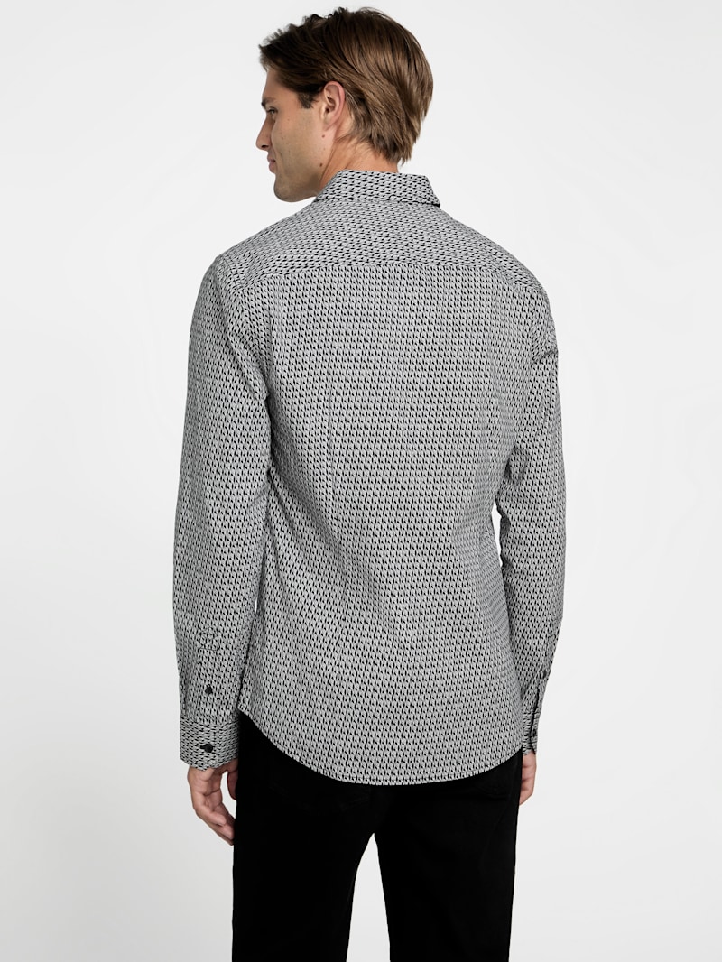 Tallon Geometric Long-Sleeve Shirt | GUESS Factory