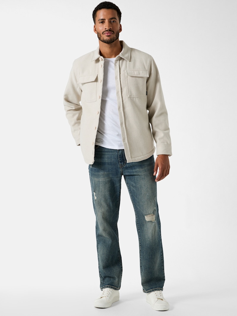 Dexi Wool-Blend Flannel Shirt | GUESS Factory