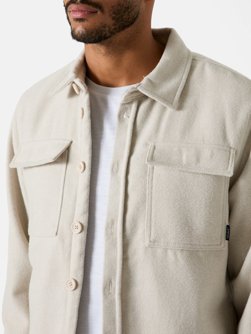 Dexi Wool-Blend Flannel Shirt | GUESS Factory