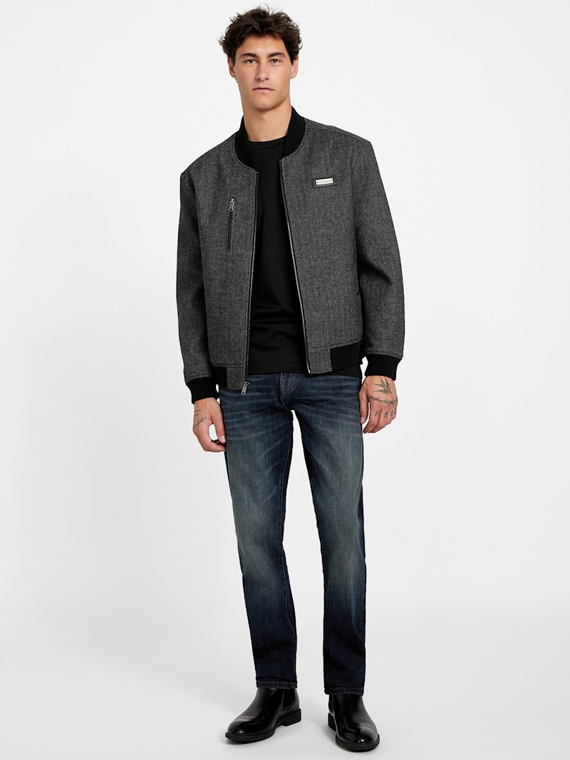 Alonzo Full-Zip Biker Jacket | GUESS Factory