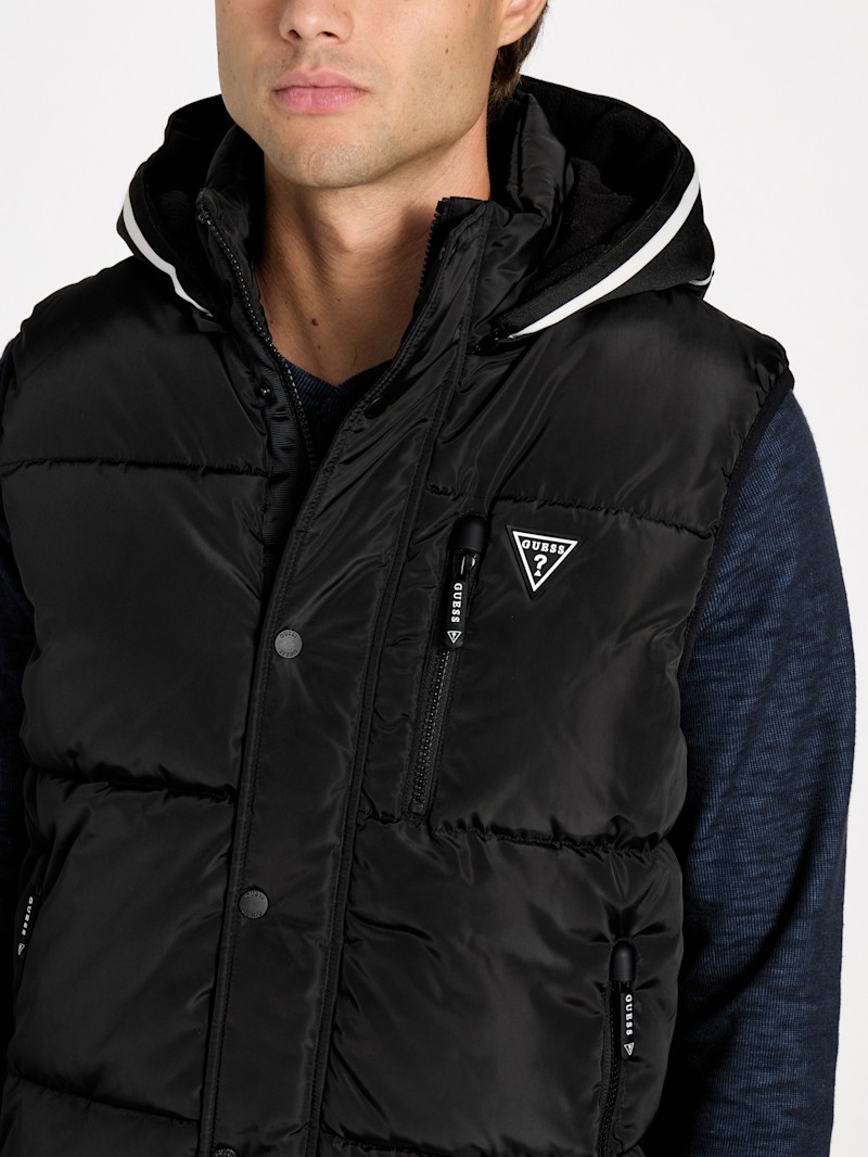 Eco Owen Hooded Puffer Vest | GUESS Factory