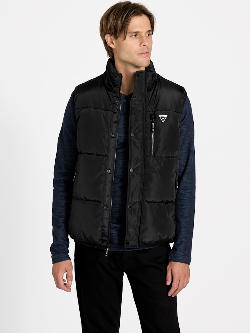 Eco Owen Hooded Puffer Vest | GUESS Factory