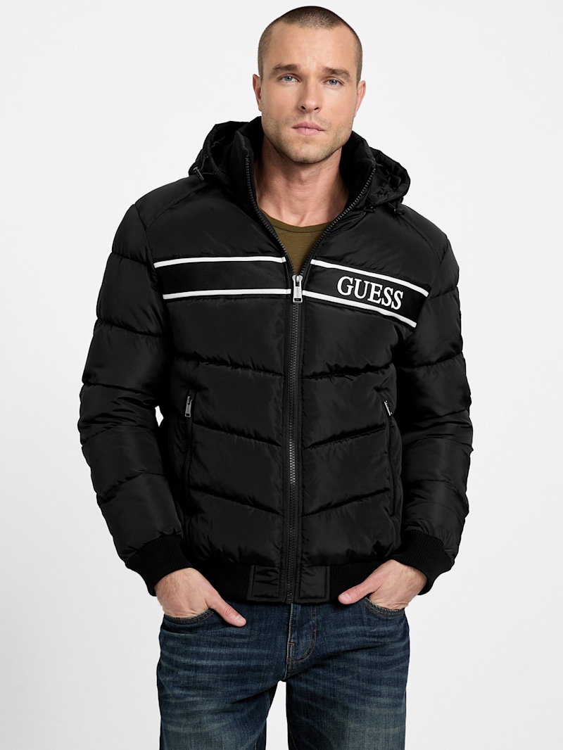 Eco Pietros Padded Hooded Jacket | GUESS Factory