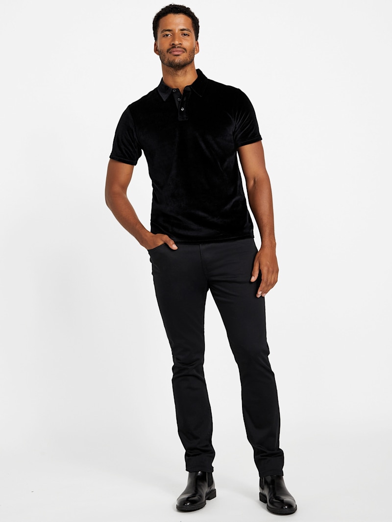 Matias Velour Polo | GUESS Factory