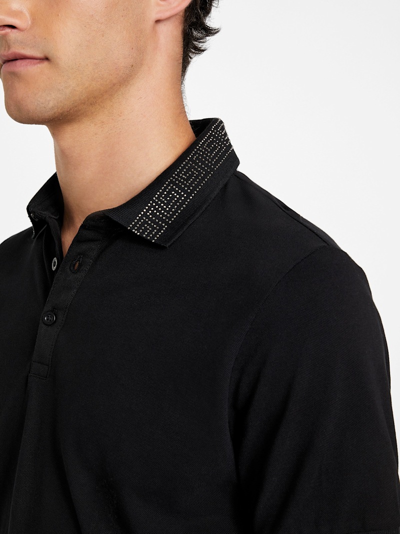 Manuel Polo マヌエルポロ Emmanuel Rhinestone Polo | GUESS Factory Ca