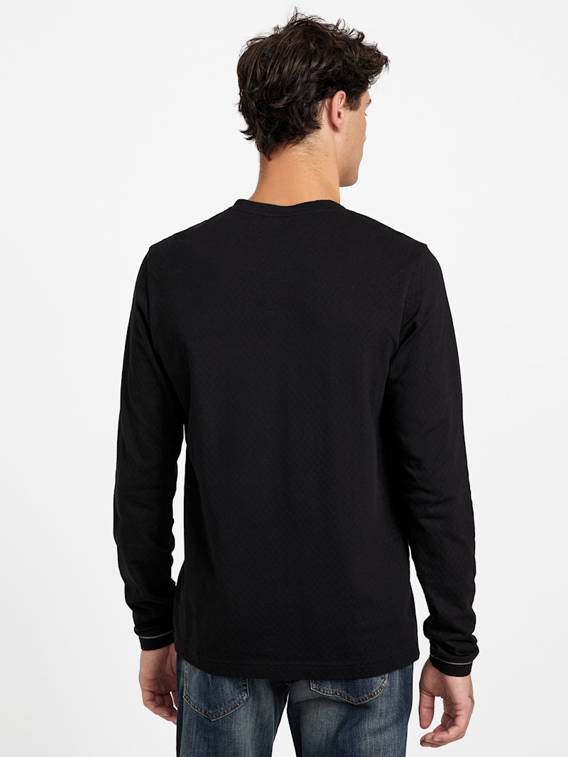 Ricardo Long-Sleeve Henley Tee | GUESS Factory