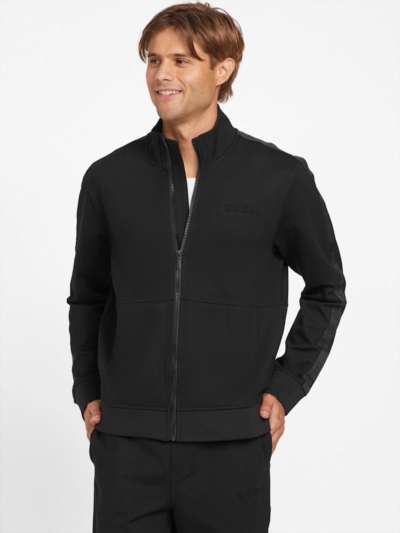 Genaro Logo-Tape Zip Jacket | GUESS Factory