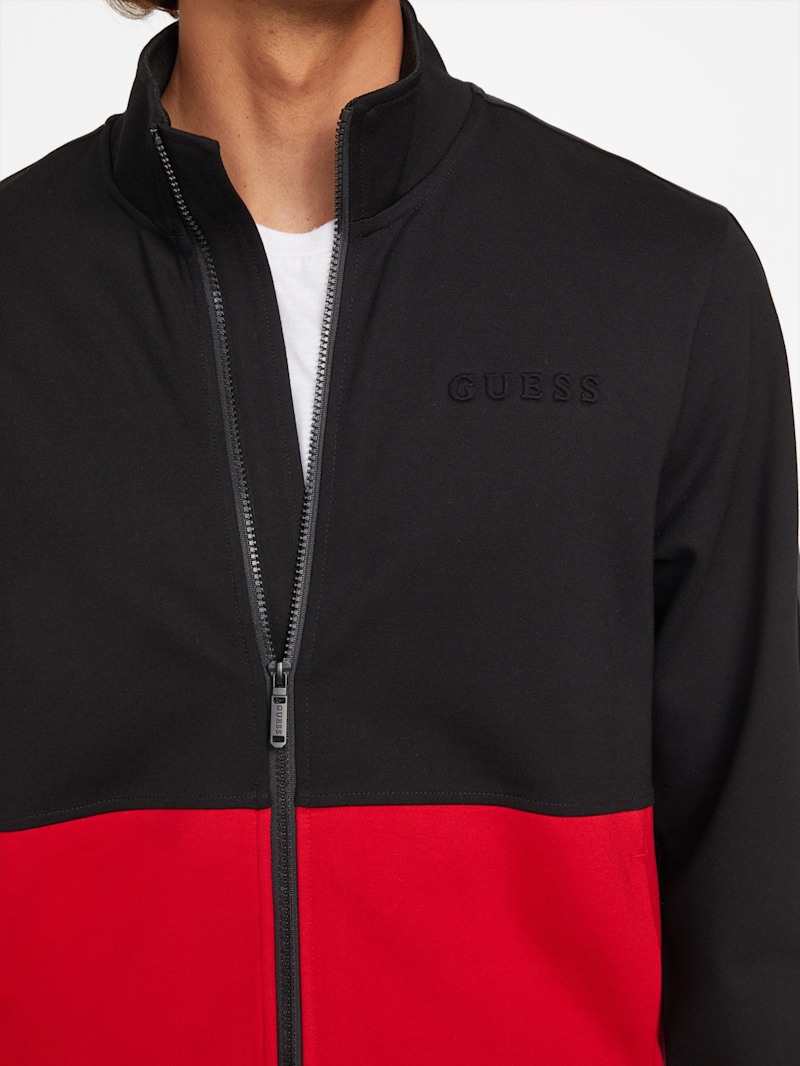 Genaro Color-Block Zip Jacket | GUESS Factory