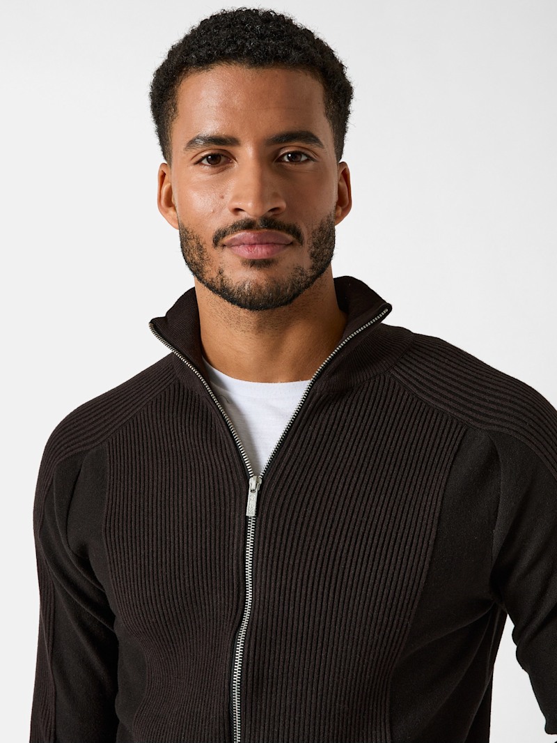 Melvin Wool-Blend Full-Zip Sweater | GUESS Factory