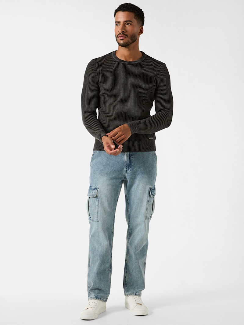 Christopher Washed Crewneck Sweater | GUESS Factory