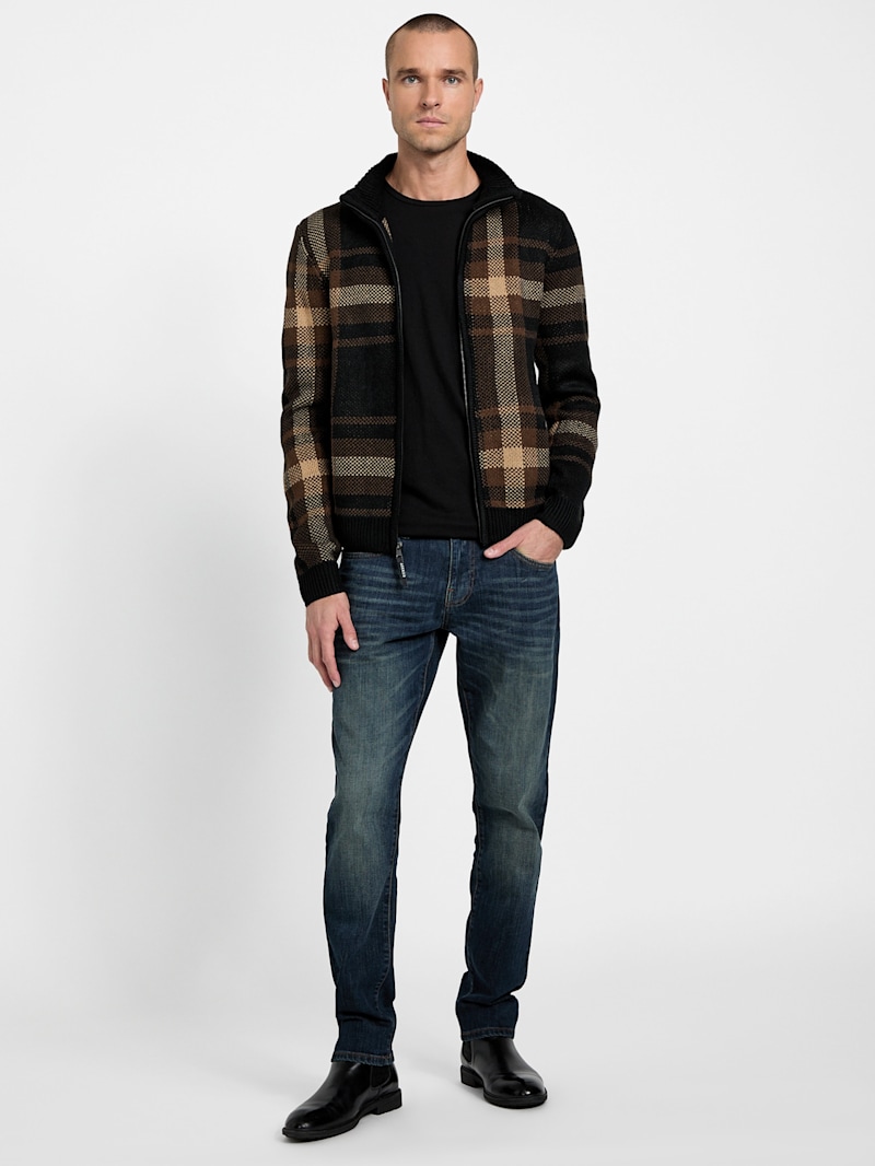 Andres Wool-Blend Full-Zip Sweater | GUESS Factory