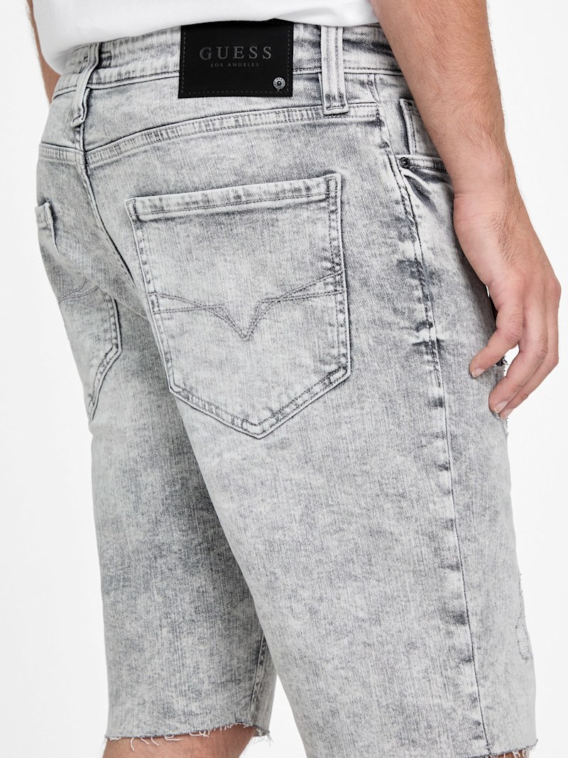 小物 wyde Eco Wayde Destroyed Denim Shorts | GUESS Factory Ca