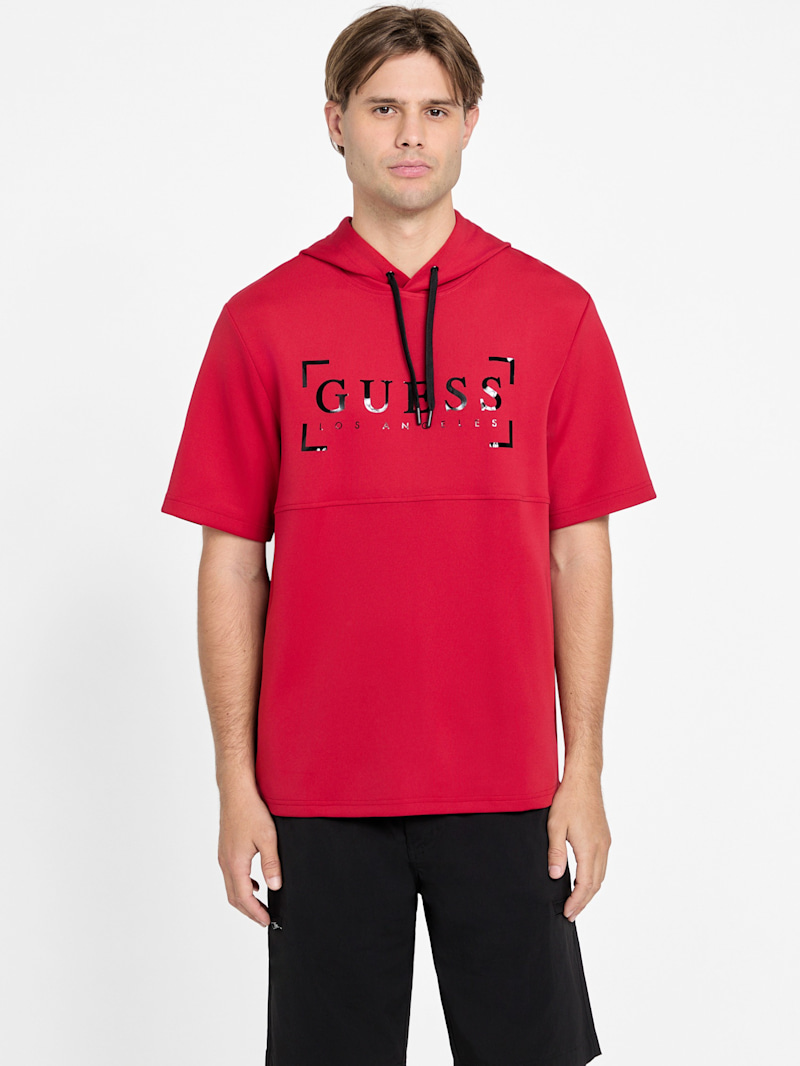 Nicolas Short-Sleeve Hoodie | GUESS Factory