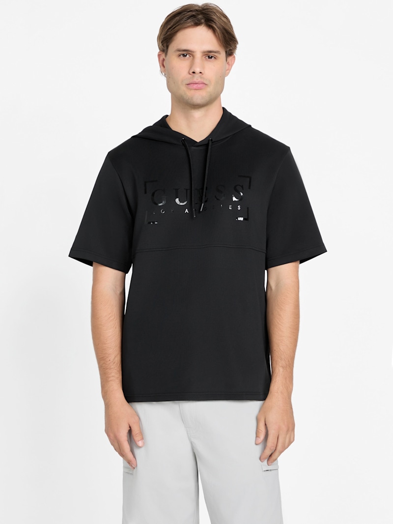 Nicolas Short-Sleeve Hoodie | GUESS Factory