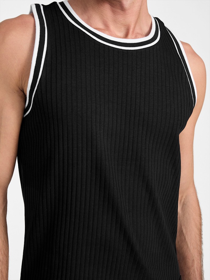 Lucas Ribbed Tank | GUESS Factory