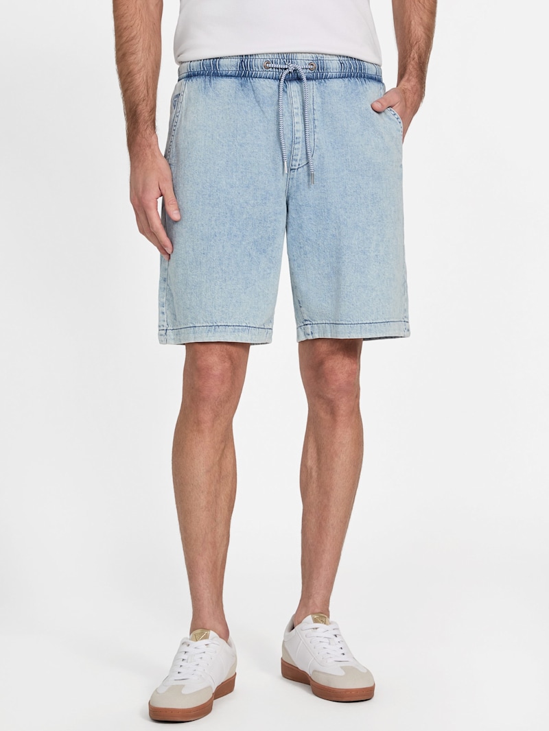 Terran Denim Jogger Shorts | GUESS Factory