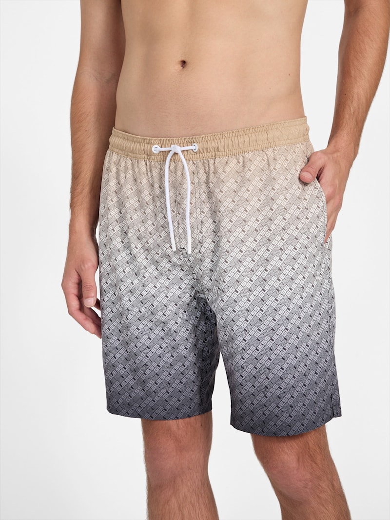 【GLOWNY】25HS★(S,M,L) WILD BUTTON SHORTS Cirillo Ombre Logo Volley Swim Shorts | GUESS Factory