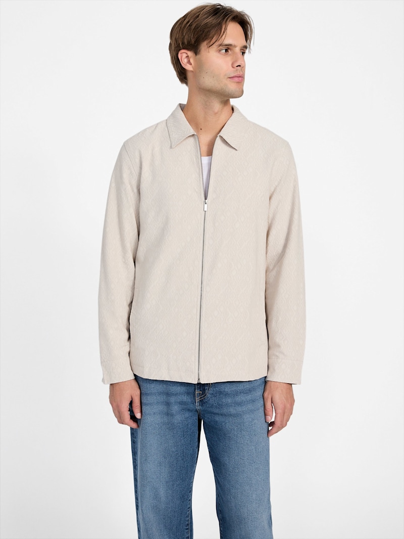 Paco Linen-Blend Jacket | GUESS Factory