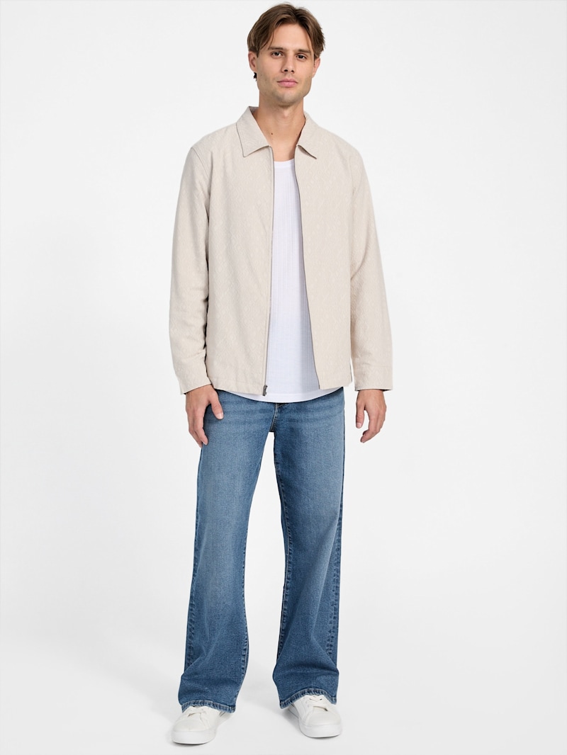 Paco Linen-Blend Jacket | GUESS Factory