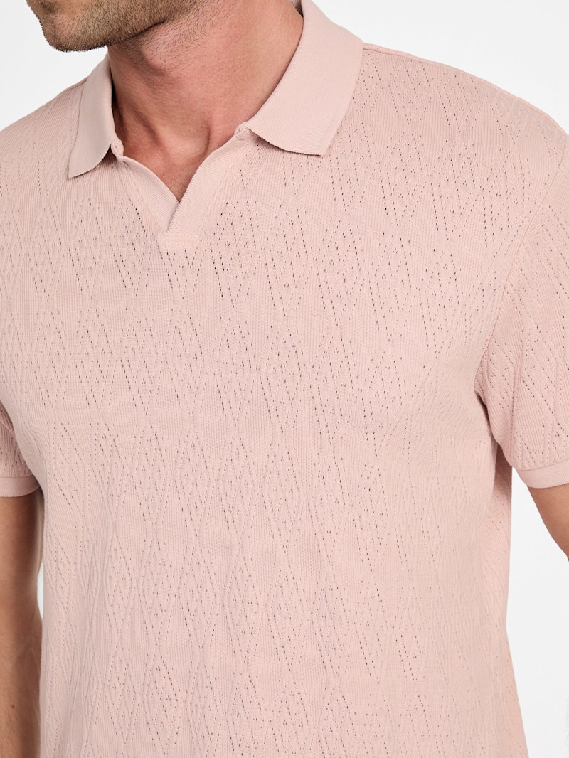 ☆YALE☆ COMFORT COOL POLO KNIT VTG PINK YEM1KT308AVP Pink Knit Polo - SetiCo | Jack Victor