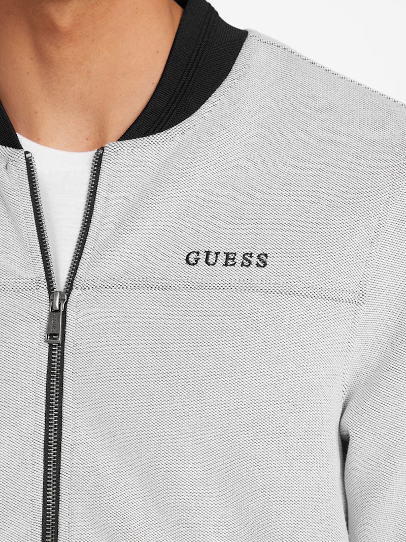 こいGGーStudioフランキー Giovanni Mock-Neck Flight Jacket | GUESS Factory