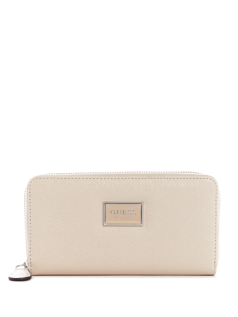 グッドセレクト Abree Glitter Zip-Around Wallet | GUESS Factory