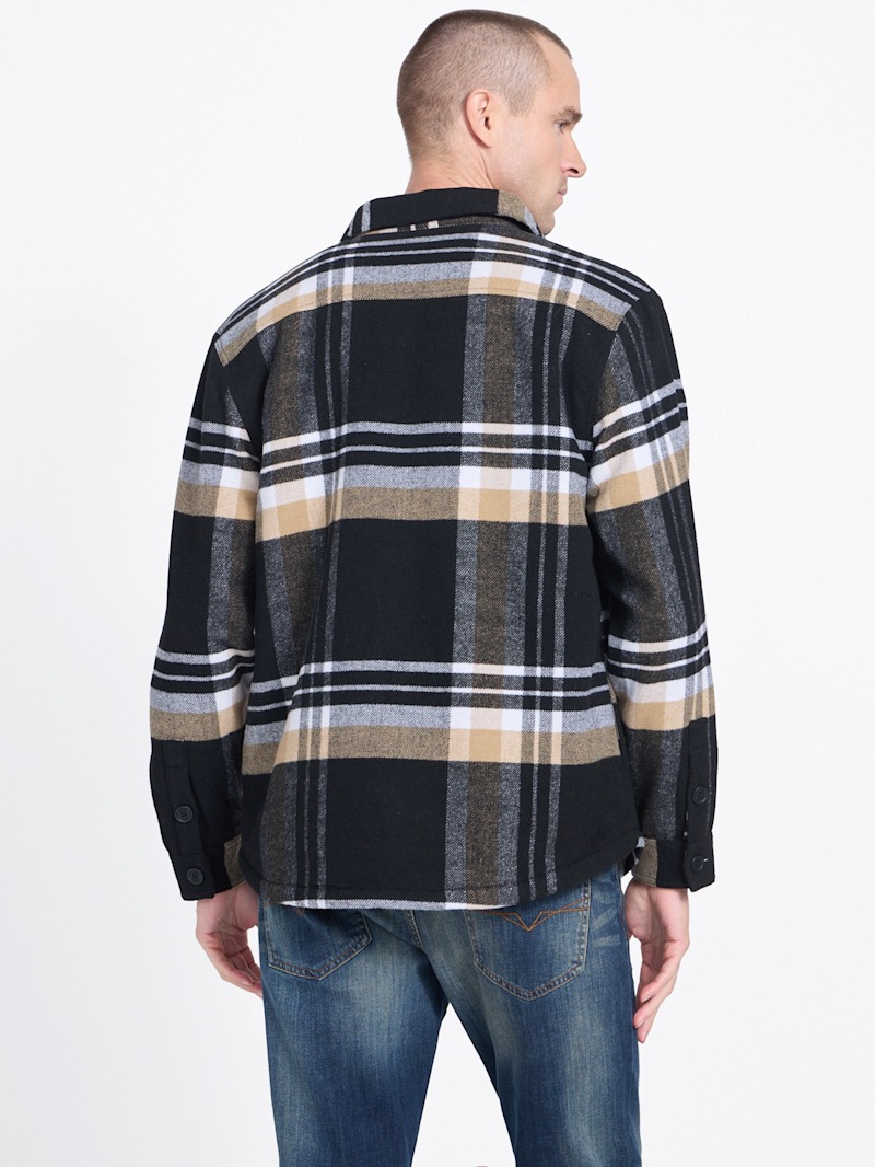 Dex Plaid Wool-Blend Shirt | GUESS Factory