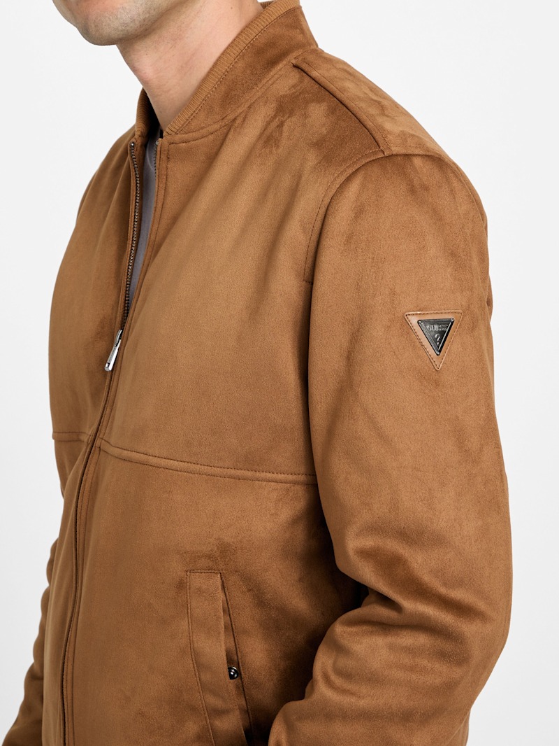 Clint Faux-Suede Flight Jacket | GUESS Factory