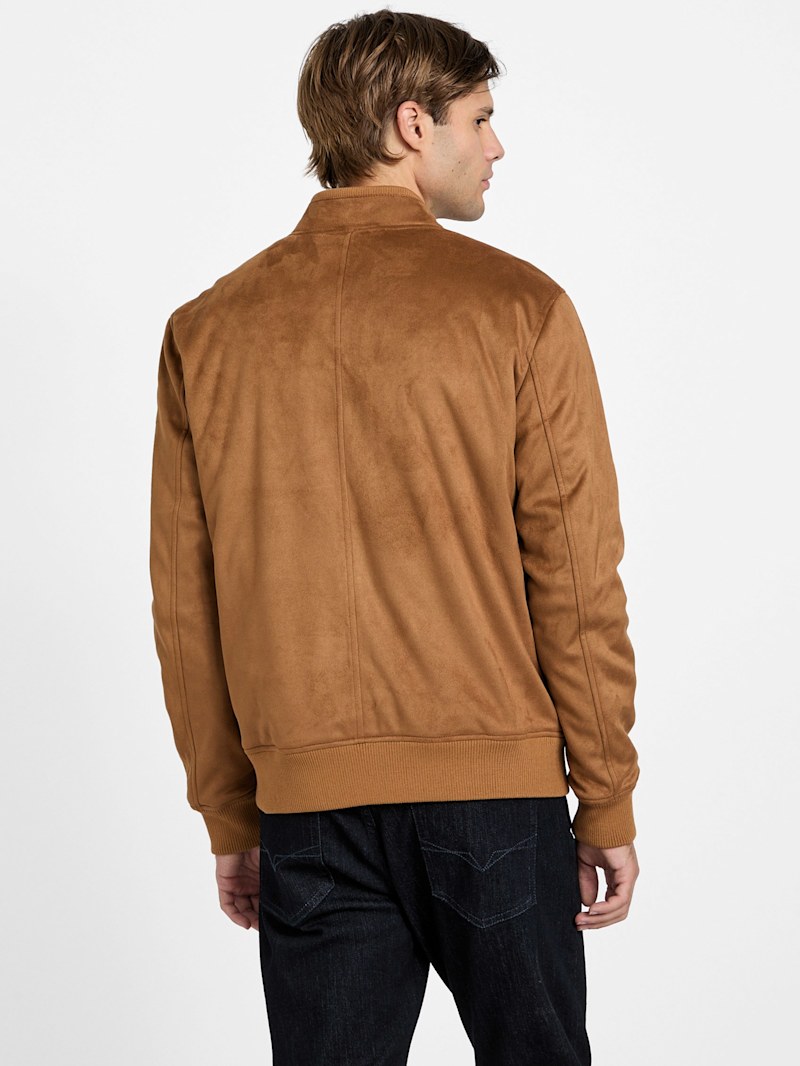 Clint Faux-Suede Flight Jacket | GUESS Factory