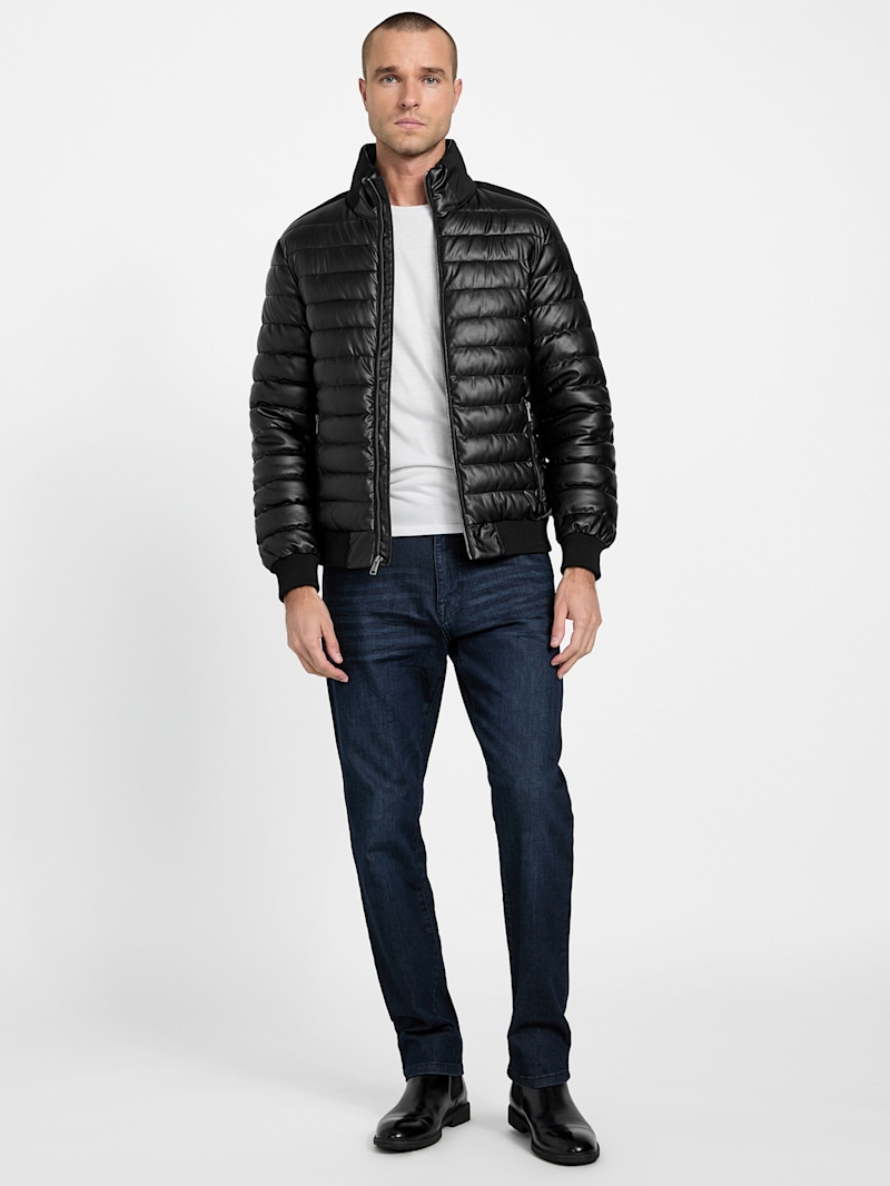 Bennet Padded Faux-Leather Jacket | GUESS Factory