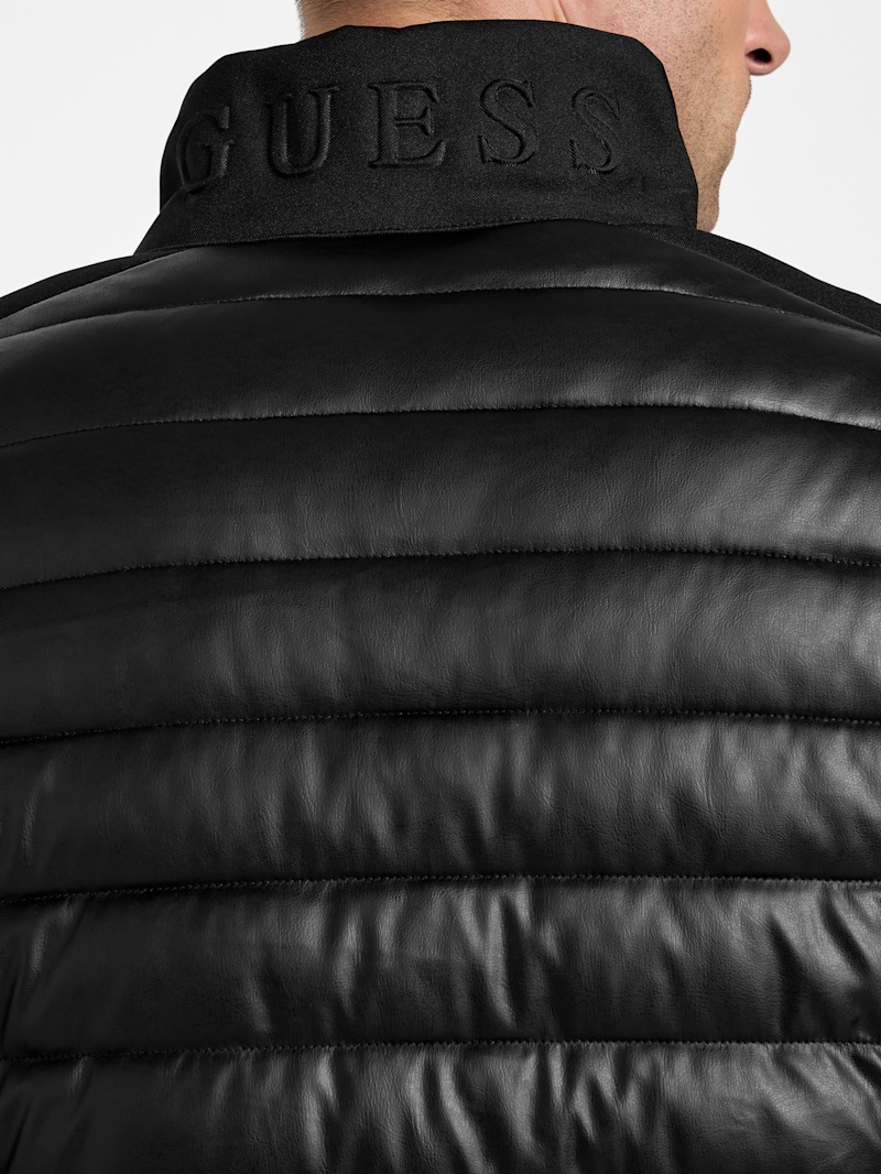 user_4f64c472 Bennet Padded Faux-Leather Jacket | GUESS Factory