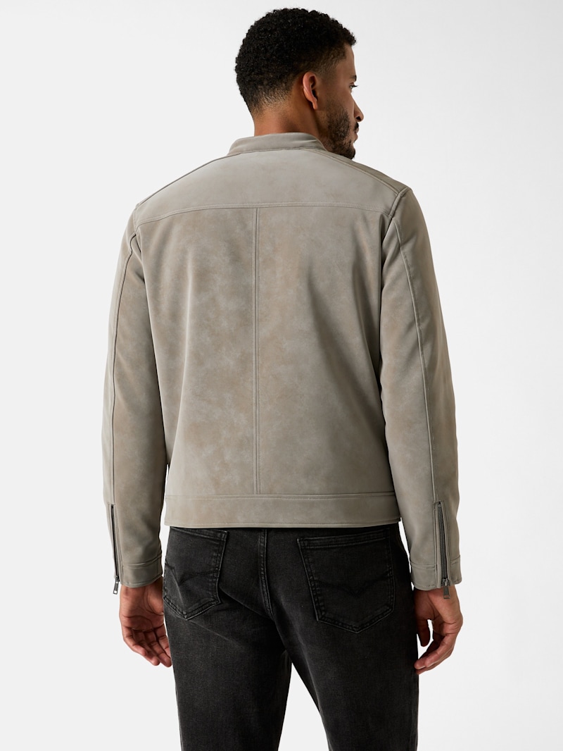 Mckenzie Faux-Suede Moto Jacket | GUESS Factory Ca