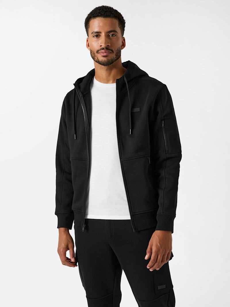 Joel Full-Zip Fleece Hoodie | GUESS Factory