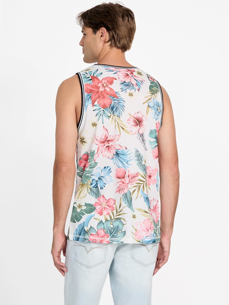 Leo Floral Mesh Tank Top | GUESS Factory