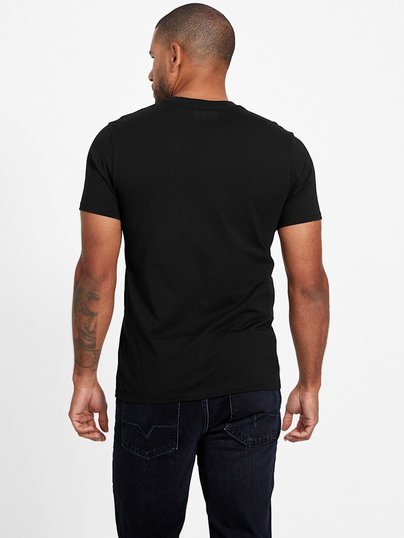 XG　Crew Neck Tee BLK &WHT(M) Buy Black Heavyweight Short Sleeve Crew Neck T-Shirt from