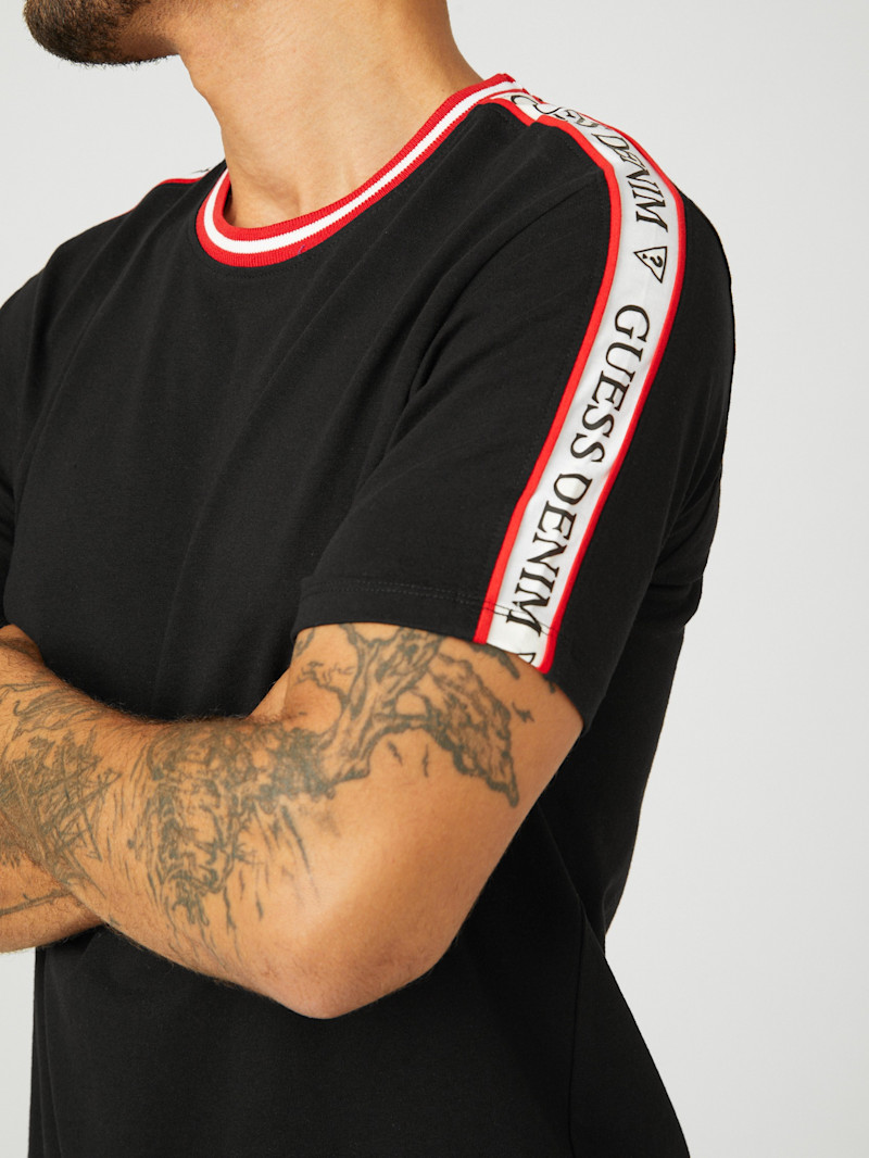 Hyatt Logo Tape Tee | GUESS Factory