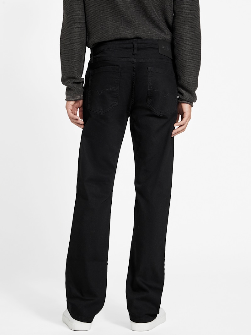 【SCENERITY】22SS★ Straight Black Jeans High Waisted Black Modern Straight Jeans | Express