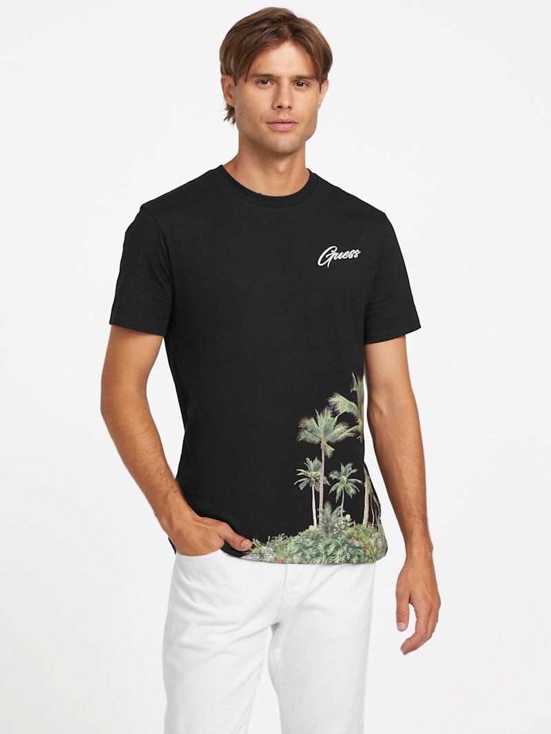 Eco Kolly Palm Logo Tee | GUESS Factory