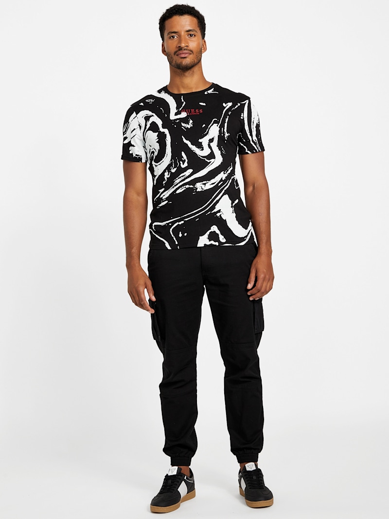 Qinx Printed Crewneck Tee | GUESS Factory