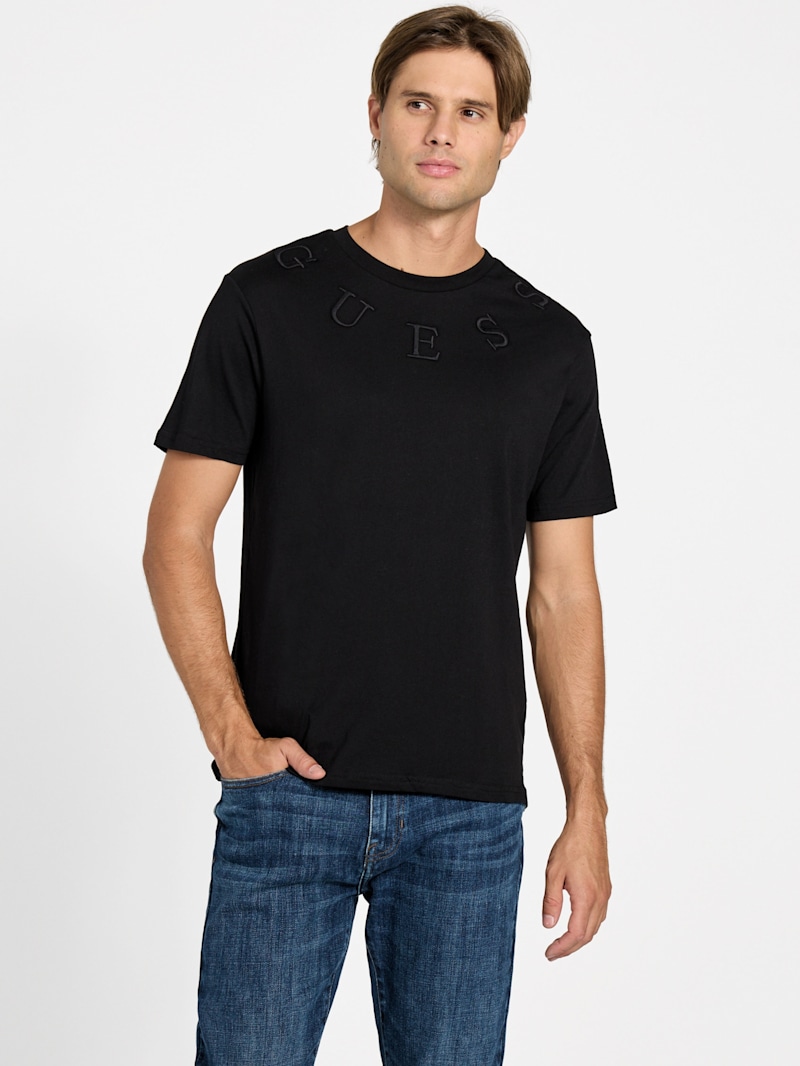 Eco Ezio Crewneck Logo Tee | GUESS Factory