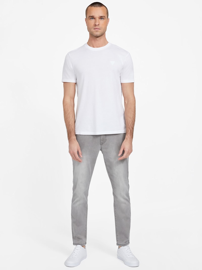 Man would Tシャツ(白ロゴver) alexander wang - DISTRESSED LOGO SHORT SLEEVE TEE / コットン