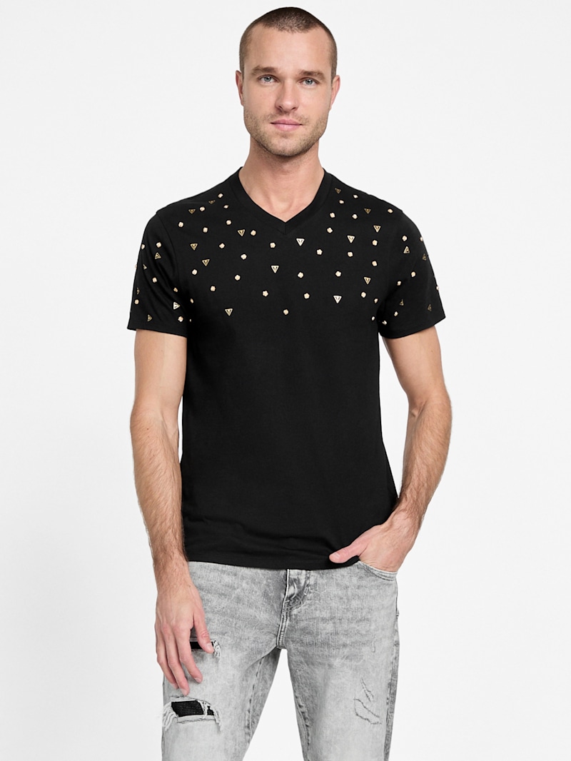 Bailey Dotted Logo Tee | GUESS Factory