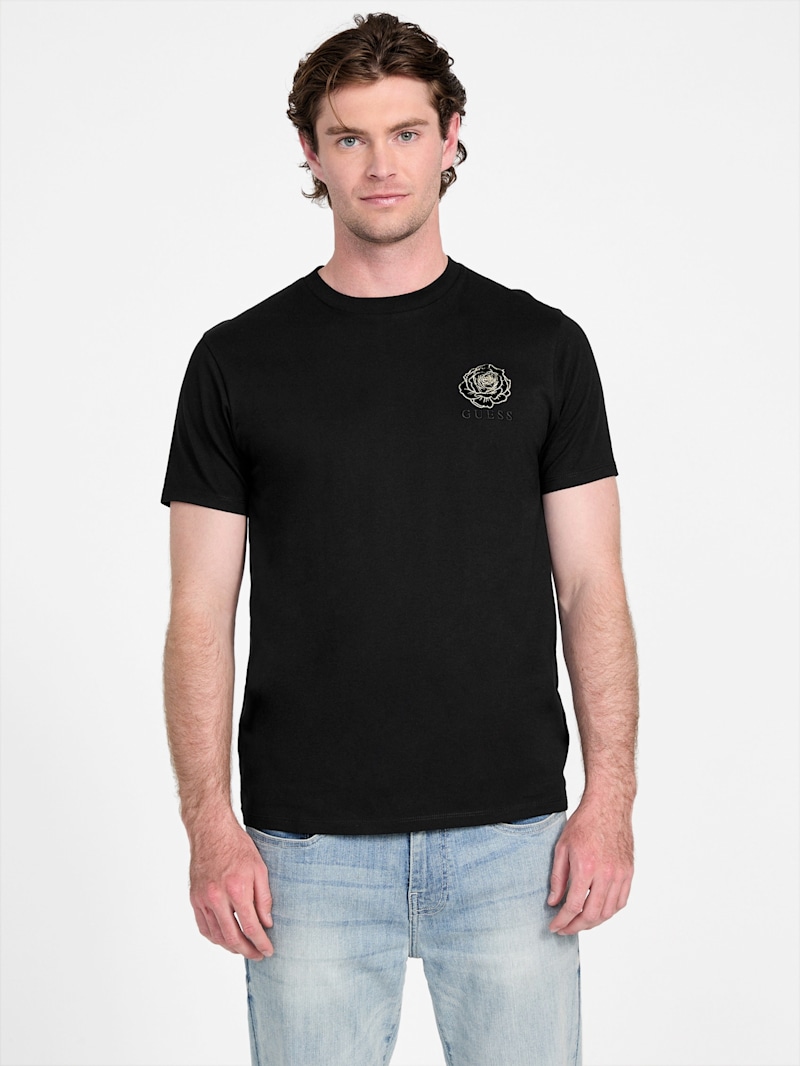 Eco Santi Rose Logo Tee | GUESS Factory