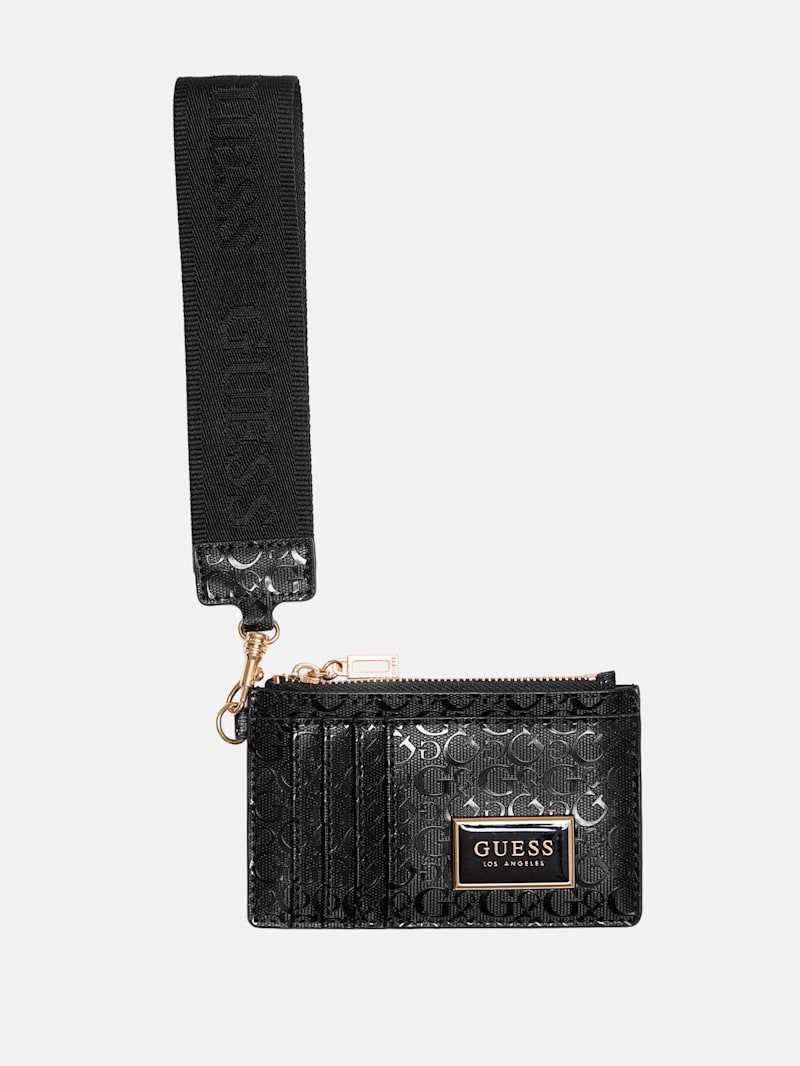 Abree Faux-Leather Card Case Wristlet | GUESS Factory