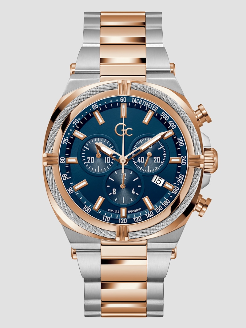 Gc Two-Tone Chronograph Watch GUESS