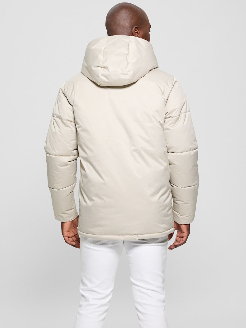 【最安値】REVERSIBLE PADDED HOOD JACKET BEIGE Buy Tamsy Beige Reversible Faux Fur and Puffer Jacket with
