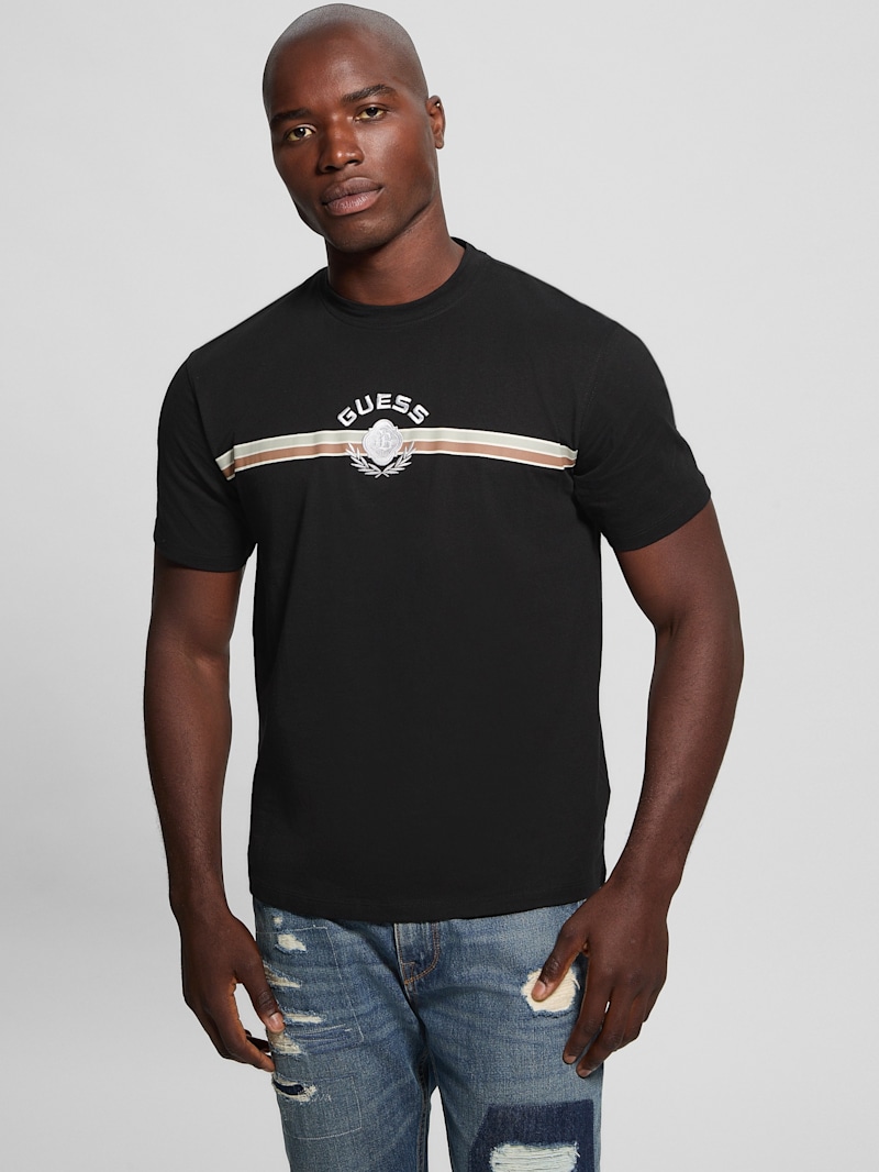 Tシャツ・カットソー MONILE CREW-NECK T-SHIRT XSIDE Crew Neck Short Sleeve Nostalgic Monkey Printed Jersey
