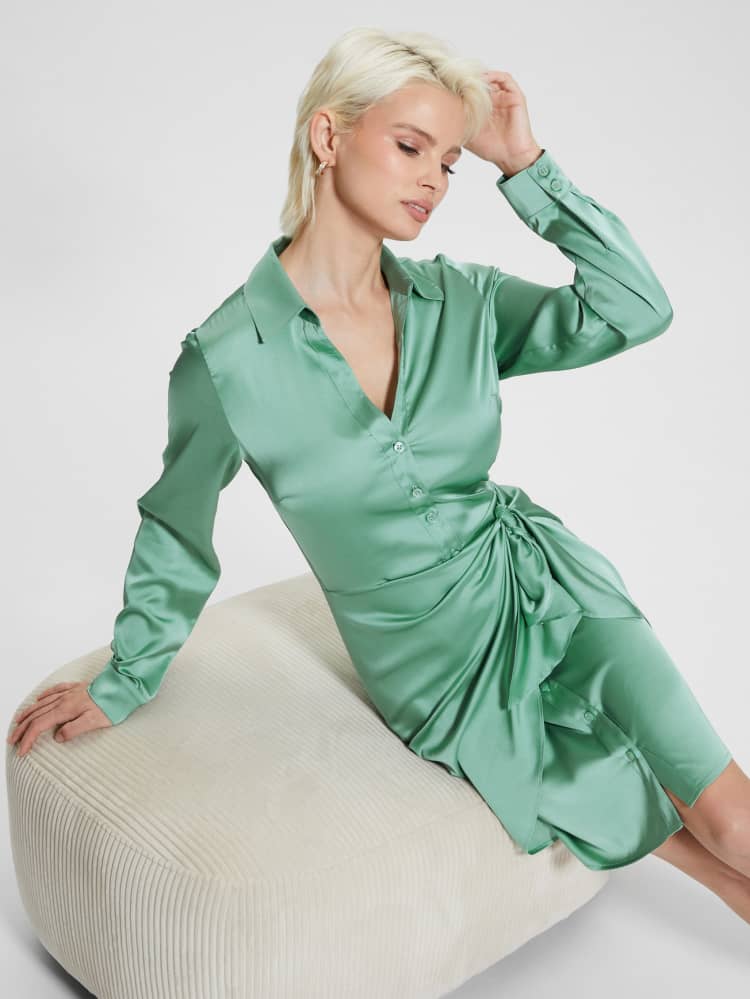 Eco Alya Dress in Light Green