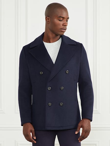 Notched Wool-Blend Peacoat